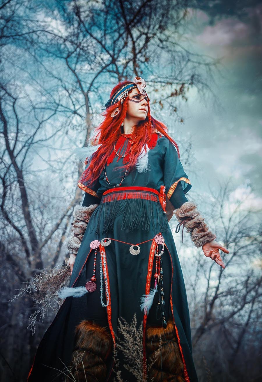 Girls in Slavic costumes underwear in Iquitos