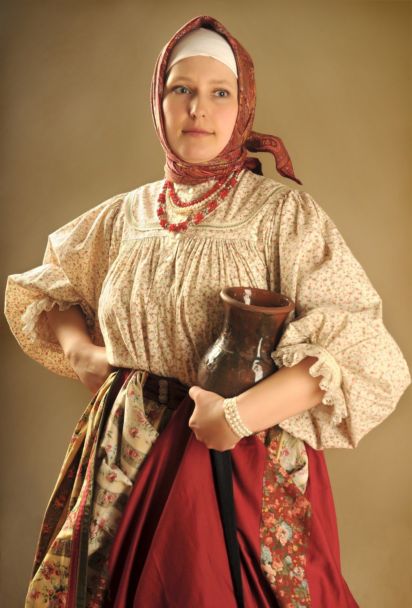 Girls in Slavic costumes in Iquitos